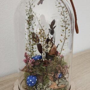 Collection de Cloches d'Automne avec Champignons Bleus