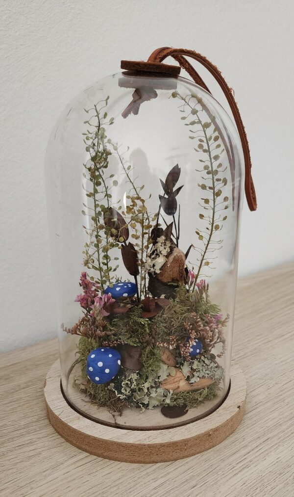 Collection de Cloches d'Automne avec Champignons Bleus