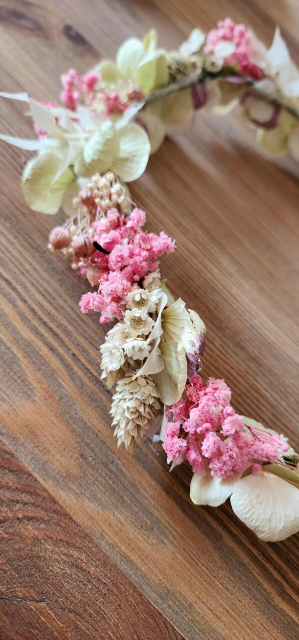Couronnes de Cheveux en Fleurs Séchées