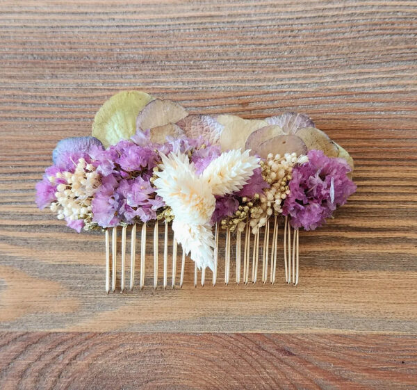 Peignes à Cheveux en Fleurs Séchées – Image 3