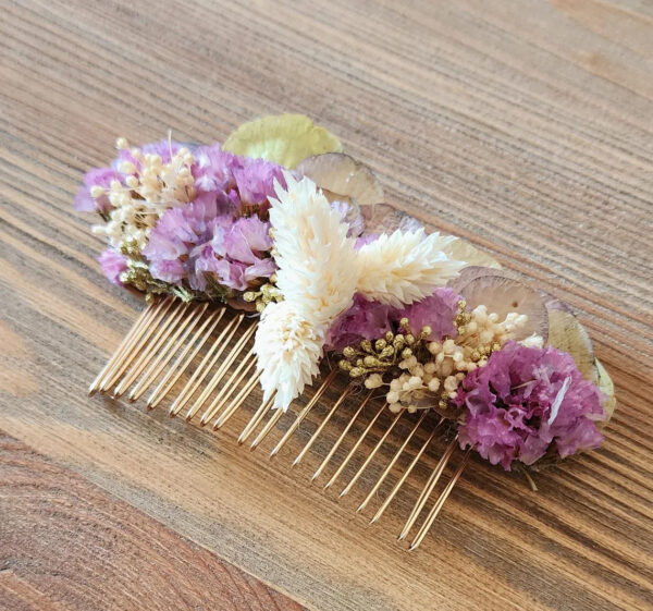Peignes à Cheveux en Fleurs Séchées – Image 2