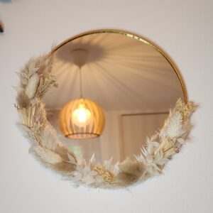Miroirs décoratifs en fleurs séchées – Pièces uniques et artisanales