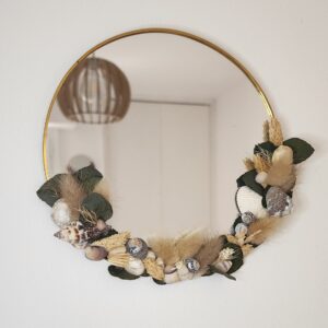 Miroirs décoratifs en fleurs séchées – Pièces uniques et artisanales