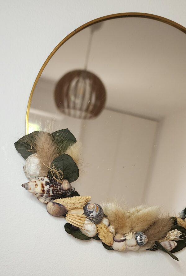 Miroirs décoratifs en fleurs séchées – Pièces uniques et artisanales – Image 2