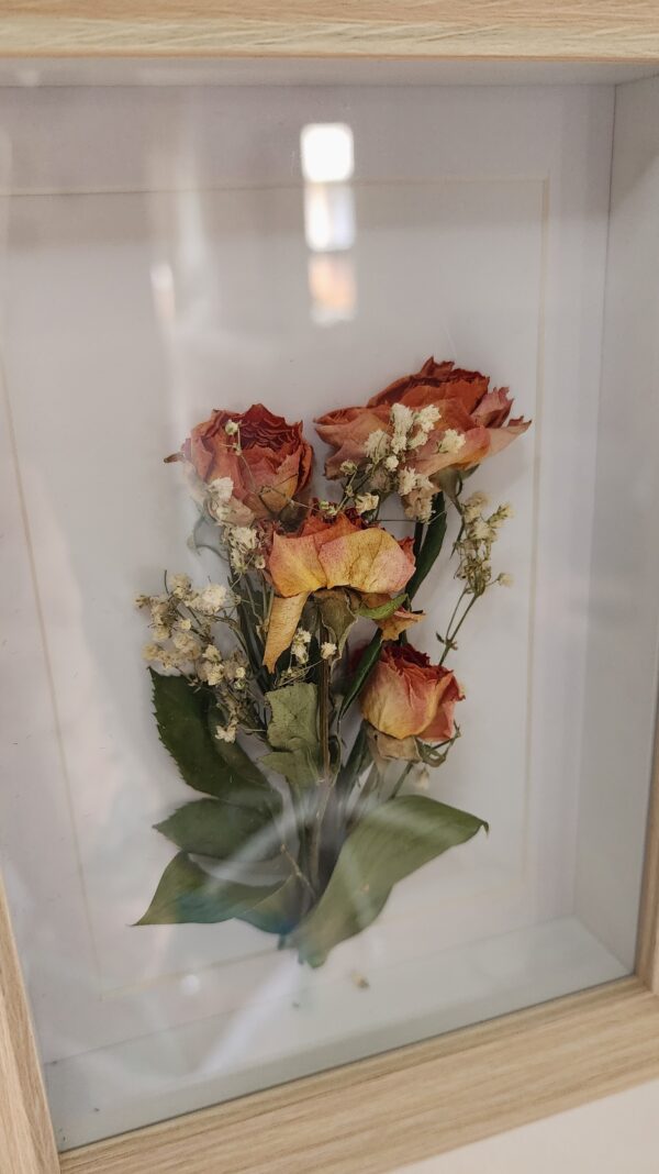 Cadre fleurs séchées – Teintes orangé – Image 3