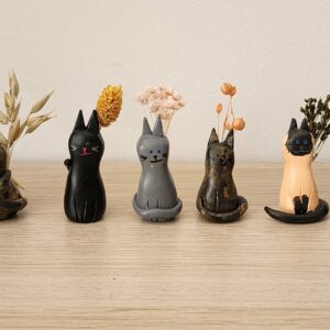 Chats Fleuris S – Décorations florales artisanales