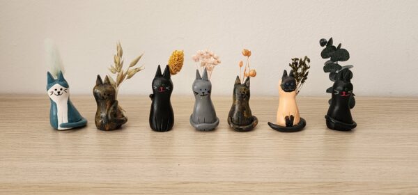 Chats Fleuris S – Décorations florales artisanales