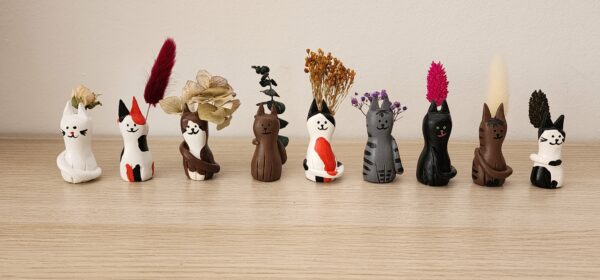Chats Fleuris M – Objets déco en fleurs séchées