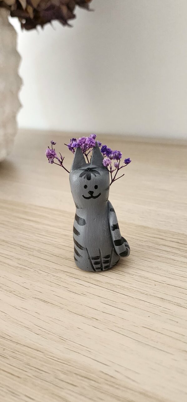 Chats Fleuris M – Objets déco en fleurs séchées – Image 7